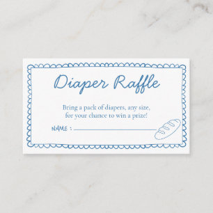 Bun in de oven Luier Raffle Baby shower Informatiekaartje
