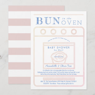 Bun in de oven meisje roze Baby shower door Mail Kaart