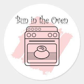 Bun in de Oven Ronde Sticker