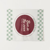 Bun in de oven welkomstbord wandkleed (Voorkant (horizontaal))