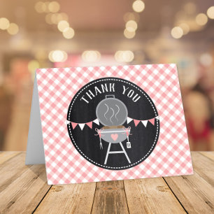 Bun in het Baby shower Oven BabyQ Roze meisje Bedankkaart