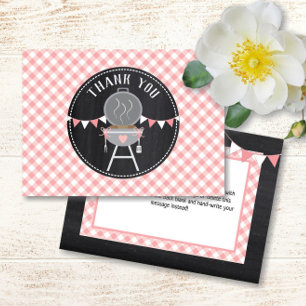 Bun in het Baby shower Oven BabyQ Roze meisje Bedankkaart