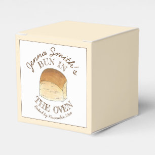 Bun in het Baby shower van het ongebluste brood Bedankdoosjes