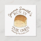 Bun in het Baby shower van het ongebluste brood Informatiekaartje (Voorkant)