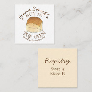 Bun in het Baby shower van het ongebluste brood Informatiekaartje