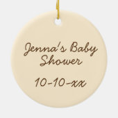 Bun in het Baby shower van het ongebluste brood Keramisch Ornament (Achterkant)