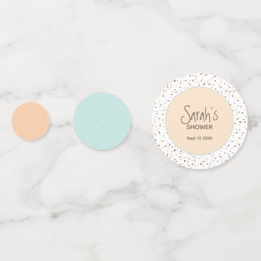 Bun in het Oven Baby shower Confetti (Achterkanten)