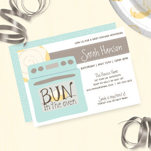 Bun in het Oven Baby shower Kaart