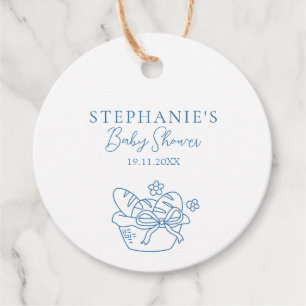 Bun in het Oven Baby shower Rustic Bedankjes Labels