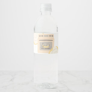 Bun in het Oven Baby shower Waterfles Etiket