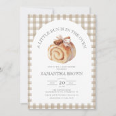 Bun in het Oven Bow Baby shower Kaart (Voorkant)