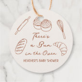 Bun in het Oven Bread Bakery Baby shower Bedankjes Labels (Achterkant)
