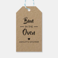Bun in het Oven Label, Baby shower Gift Label, Kra
