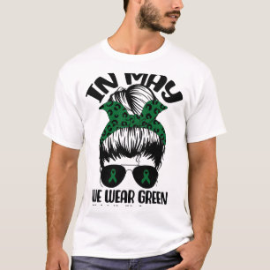 BUN In mei Draag we Green Mental Health Awareness  T-shirt