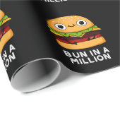 Bun in Million Funny Burger Pun Dark BG Cadeaupapier (Rol Hoek)
