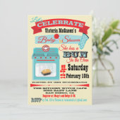 "Bun in the four" Invitations de douche bébé (Debout devant)