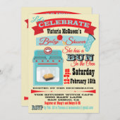 "Bun in the four" Invitations de douche bébé (Devant / Derrière)