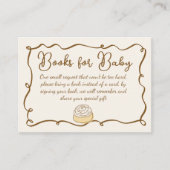 Bun in the oven baking baby shower book request informatiekaartje (Voorkant)