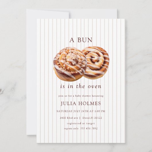 Bun in the Oven Fall Baby Shower Kaart (Voorkant)