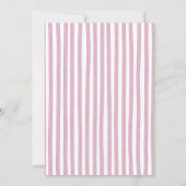 Bun in the oven pale pink pinstripes Baby Shower Kaart (Achterkant)
