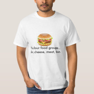 Bun, kaas, vlees, bonen, Mannen, grafisch T T-shirt