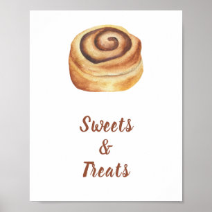 Bun kaneel baby shower Sweets & Treats Poster