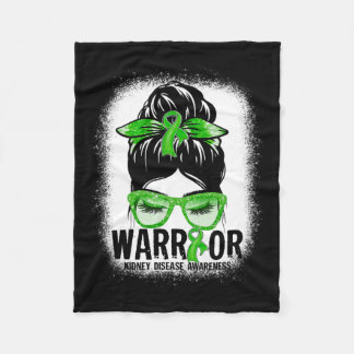 Bun Leopard Green Ribbon Nierziekte Warrior GI Fleece Deken