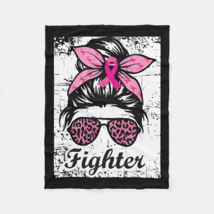 Bun Pink Warrior Breast Cancer Bewustheid Fleece Deken