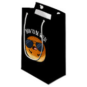 Bun To Be Wild Grappig Voedsel Pun Dark BG Klein Cadeauzakje (Voorkant Gekanteld)