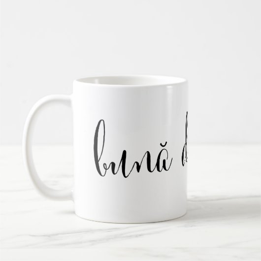 bună dimineața Good Morning roumain Mug (Gauche)