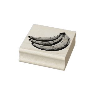 Bunch Bananas Banana Fruit Foodie Stamp Rubberstempel