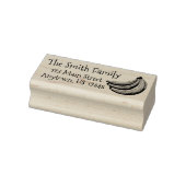 Bunch of Bananas Fruit Grocery Foodie Address Rubberstempel (Stempel)
