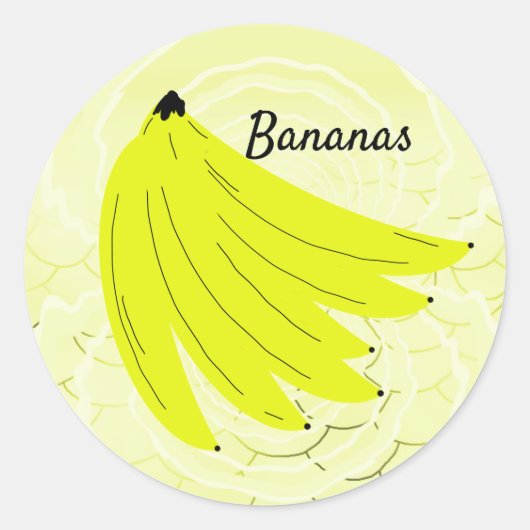 Bunch of Bananas Round Sticker (Voorkant)