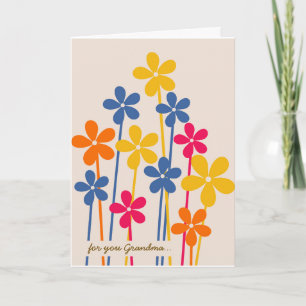 Bunch of Flowers Grandma Moederdag Kaart