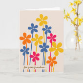 Bunch of Flowers Grandma Moederdag Kaart (Gele Bloem)