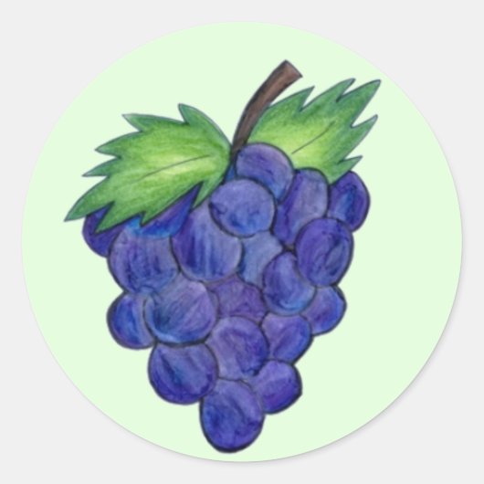 Bunch of Grapes Paars Grape Fruity Stickers (Voorkant)