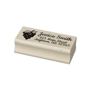 Bunch of Grapevine Fruit Foodie Address Rubberstempel