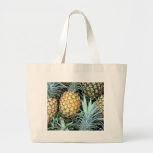 Bunch of Tropical Hawaiian Pineapples Grote Tote Bag