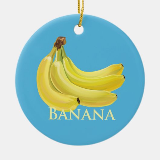 Bunch van Bananas Keramisch Ornament (Voorkant)