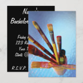 Bunch van gebruikte verfpenselen kaart (Voorkant / Achterkant)