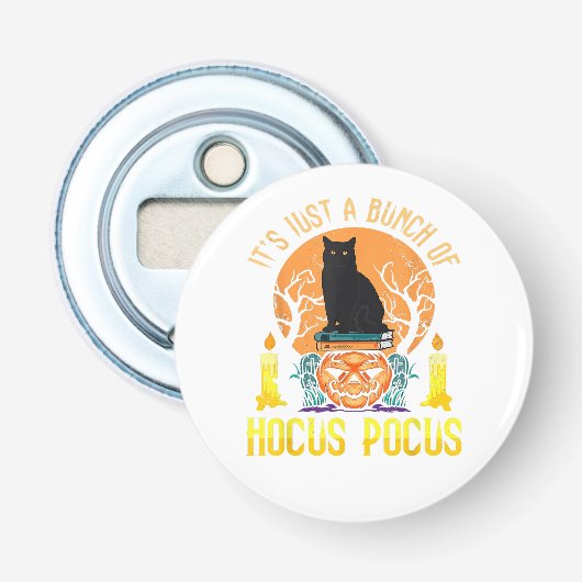 Bunch van Hocus Pocus Black Cat Button Flesopener (Voorkant)