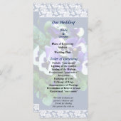 Bunch van Paarse en witte pansies bruiloft program Programma (Voorkant / Achterkant)