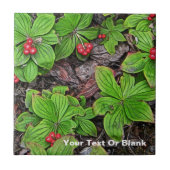 Bunchberry met bessen tegeltje (Voorkant)