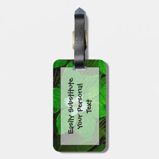 Bunchberry White Wildflower Bagagelabel (Achterkant verticaal)