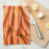 Bunches van verse wortelen theedoek (Quarter Fold)