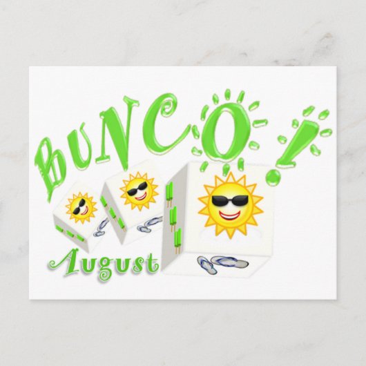 Bunco August Briefkaart (Voorkant)