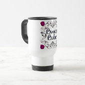 Bunco Babe met Swirls-Button Reisbeker (Voorkant links)