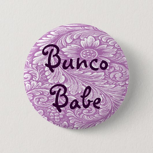 Bunco Babe met ventilatorButton Ronde Button 5,7 Cm (Voorkant)