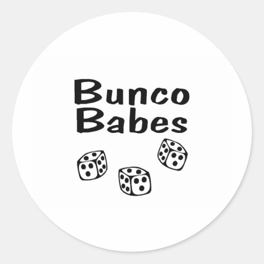 Bunco Babes Ronde Sticker (Voorkant)