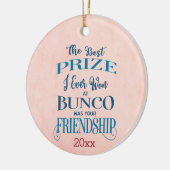 Bunco Beste prijs Keramisch Ornament (Links)